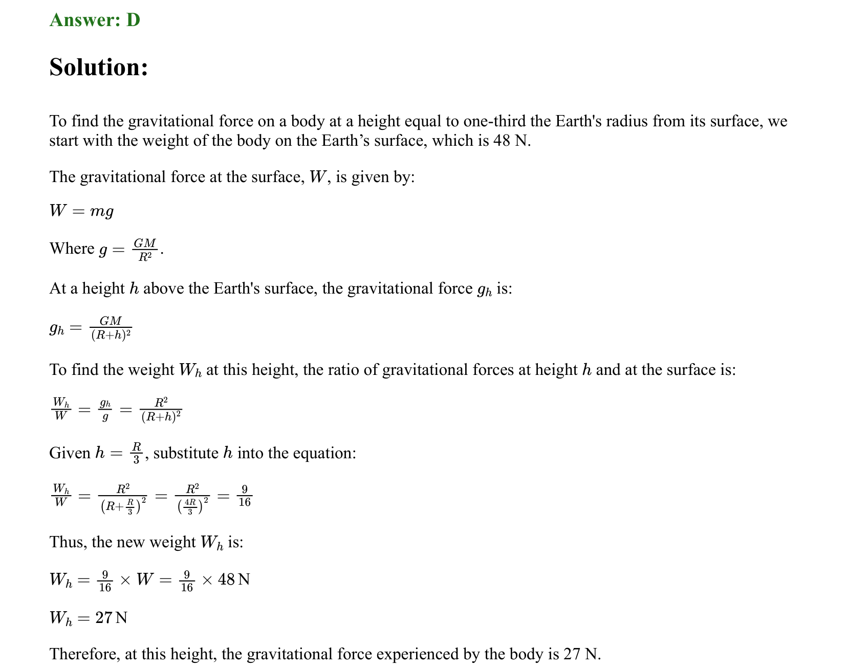 Gravitation solution 4