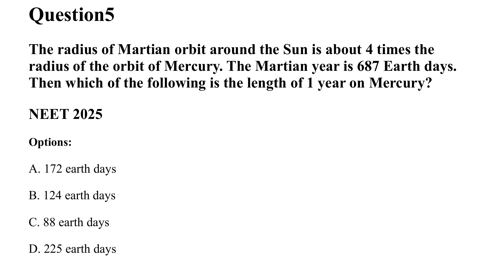 Gravitation question 5