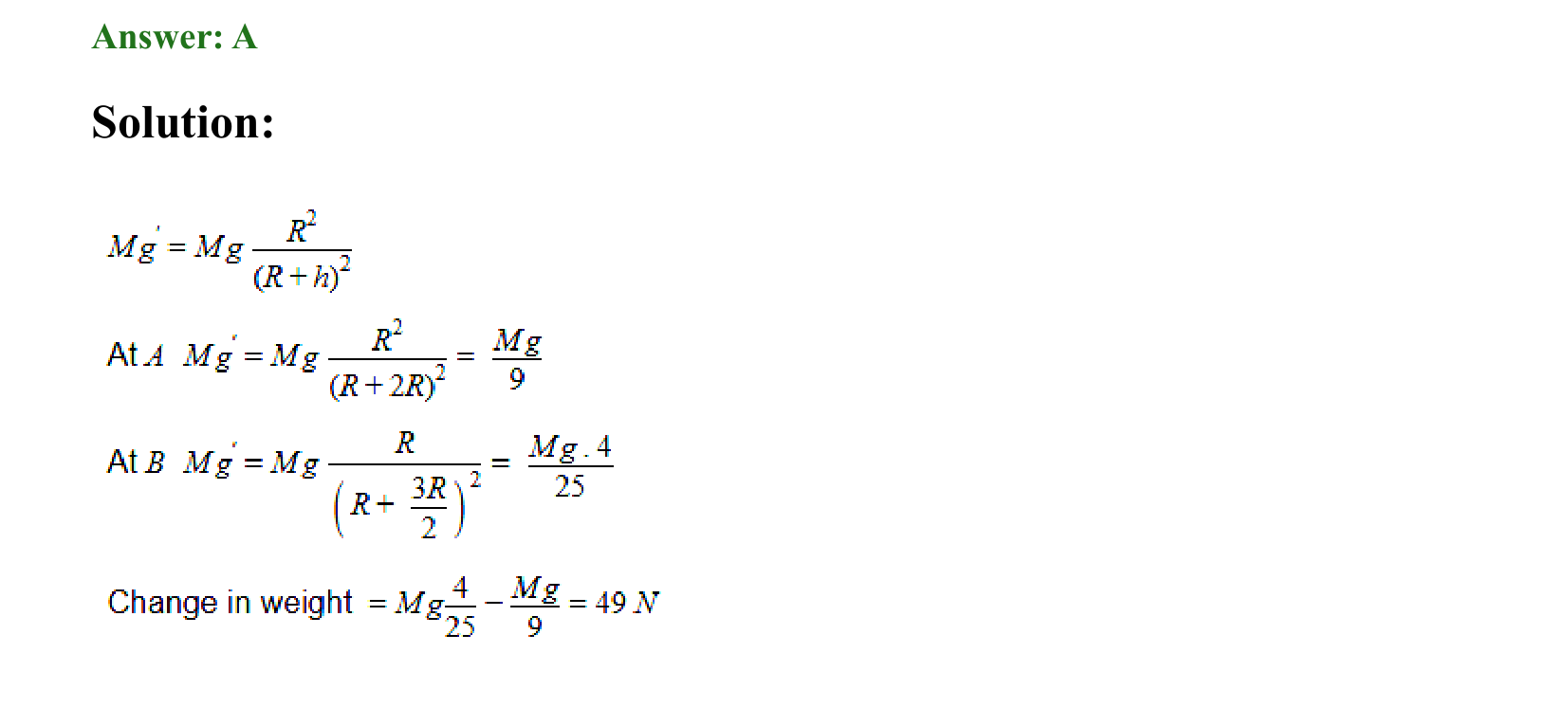 Gravitation solution 7