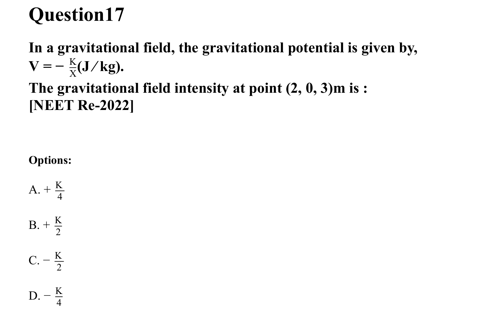 Gravitation question 17