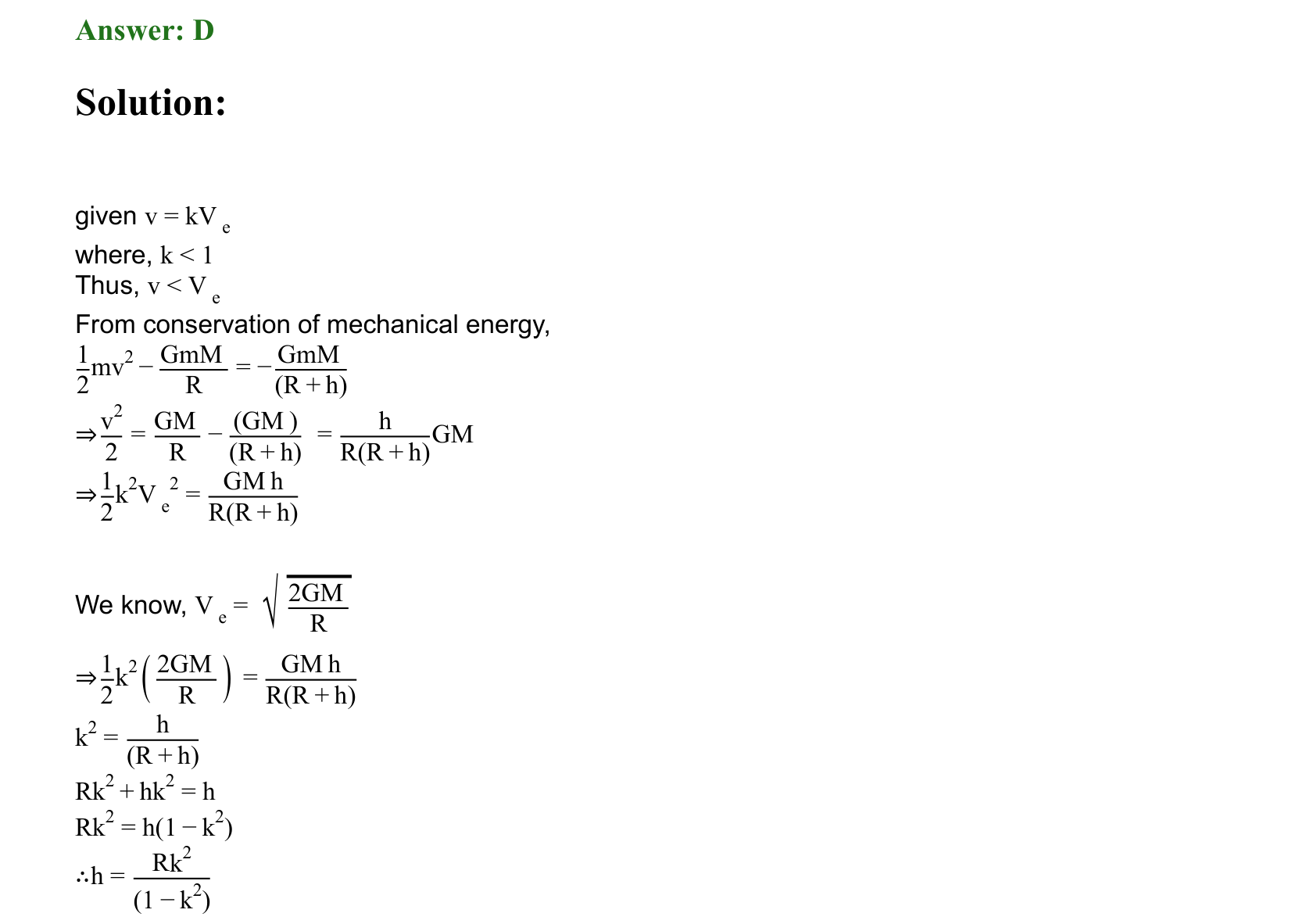Gravitation solution 20