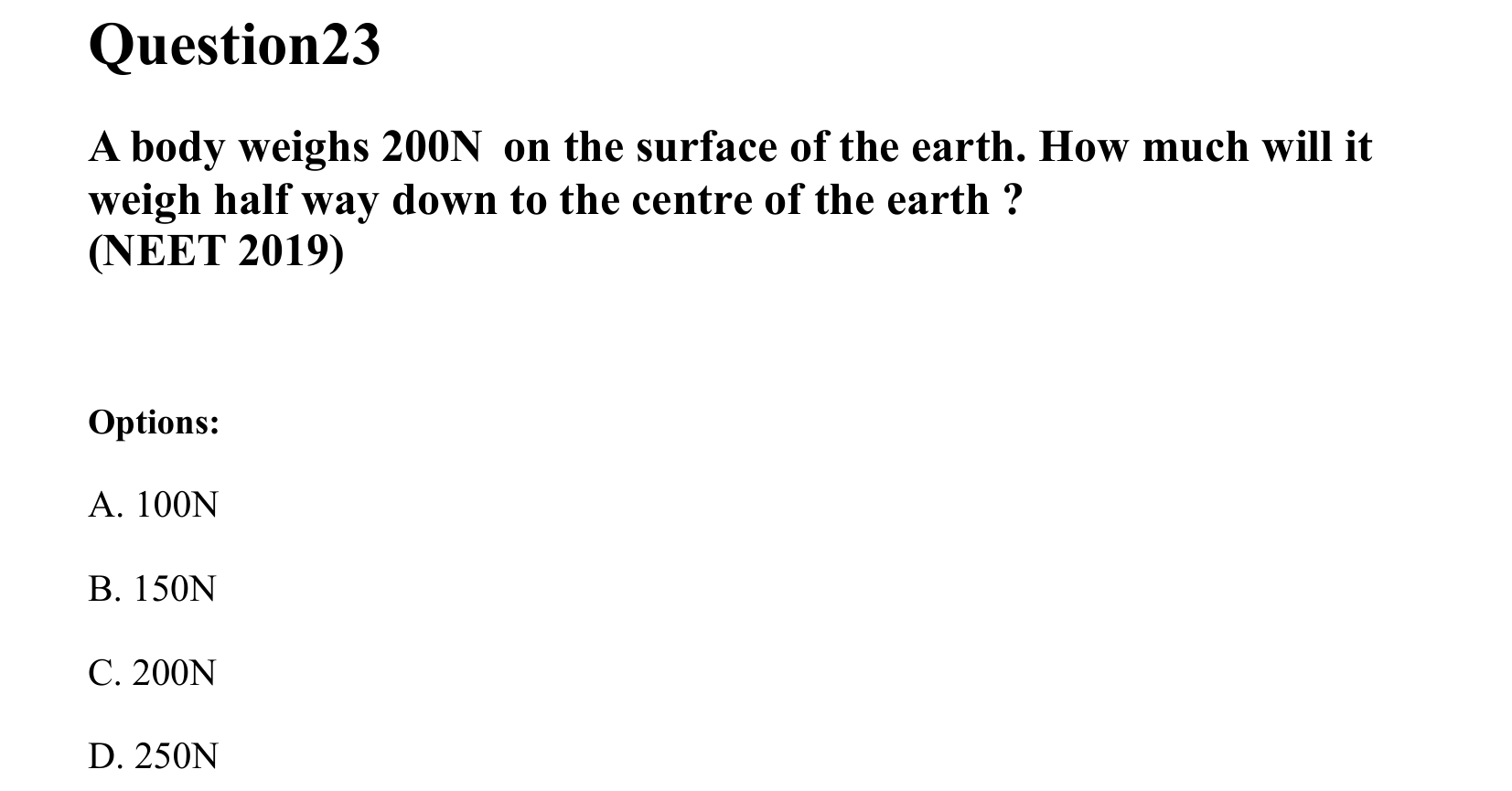 Gravitation question 23