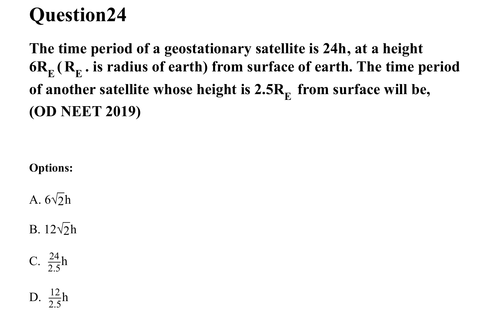 Gravitation question 24