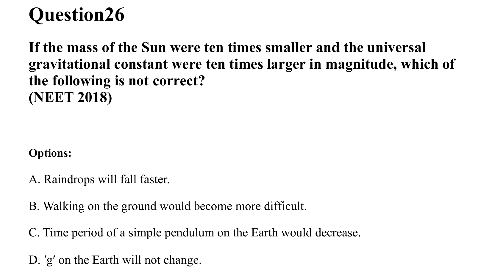 Gravitation question 26