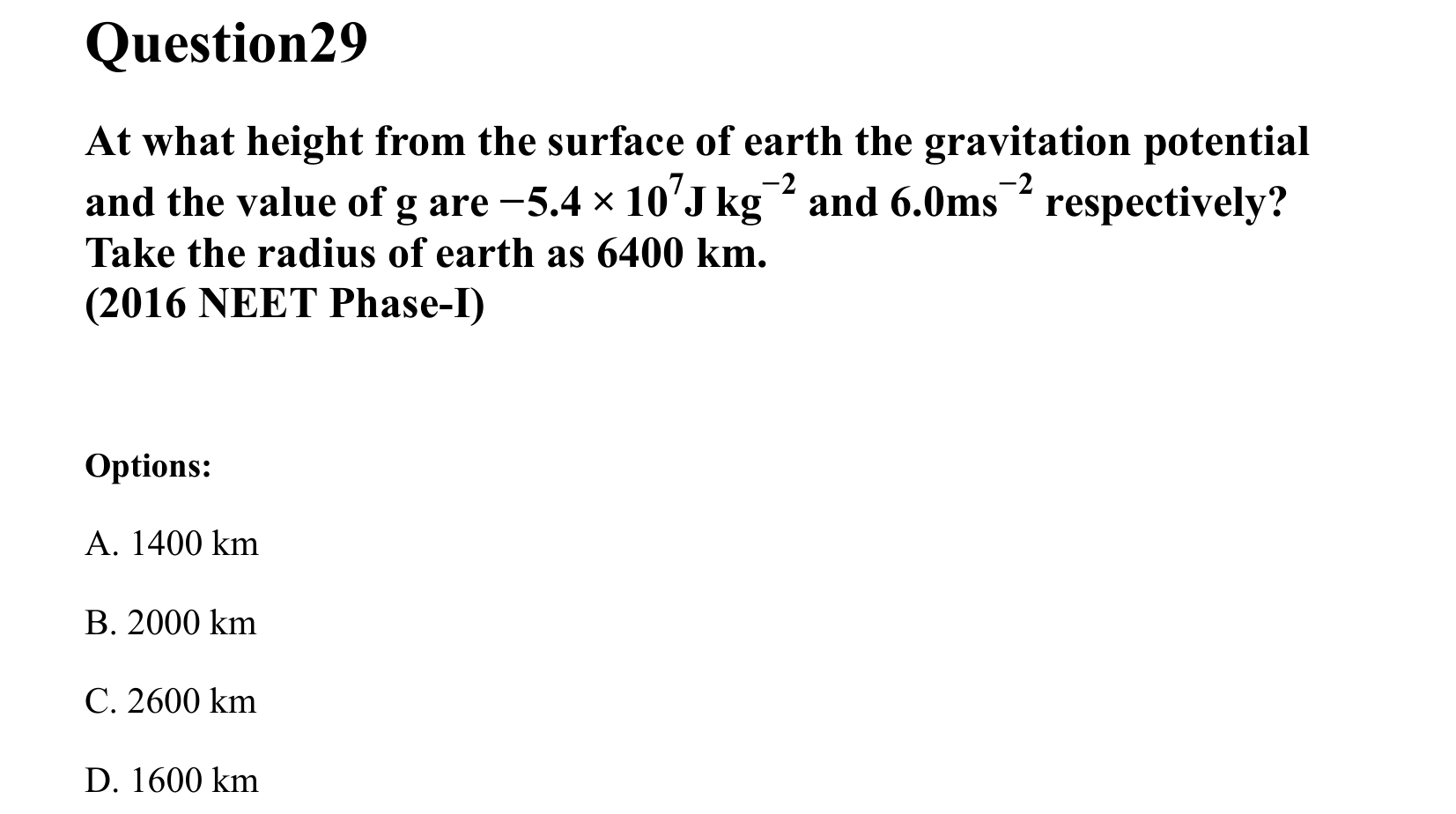 Gravitation question 29