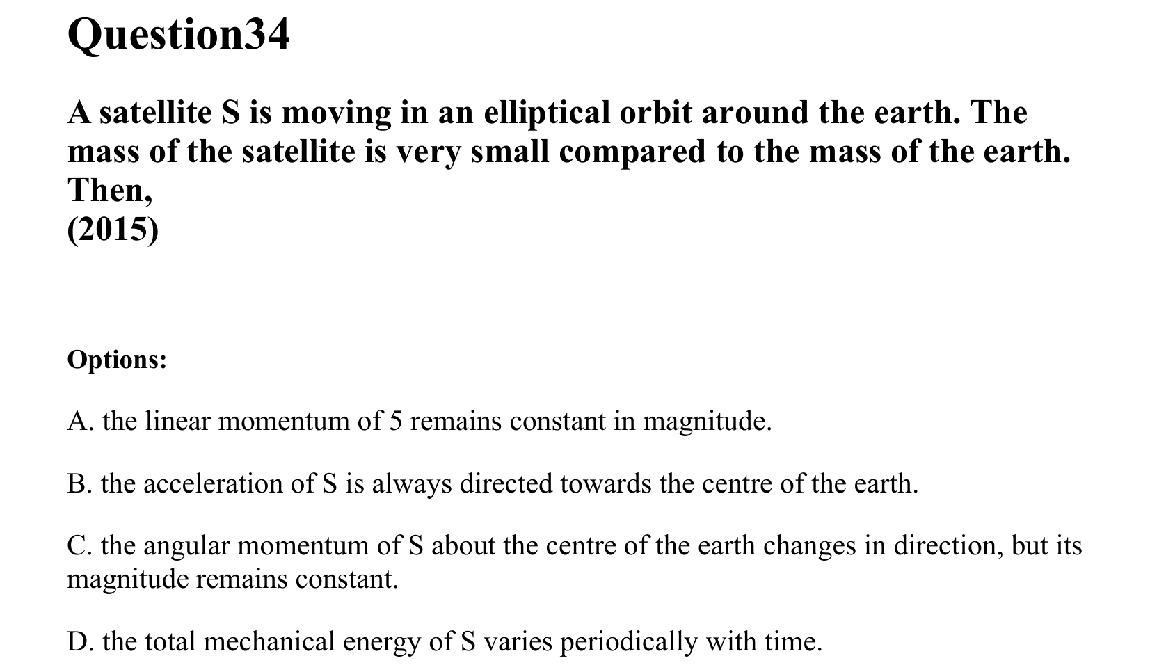 Gravitation question 34
