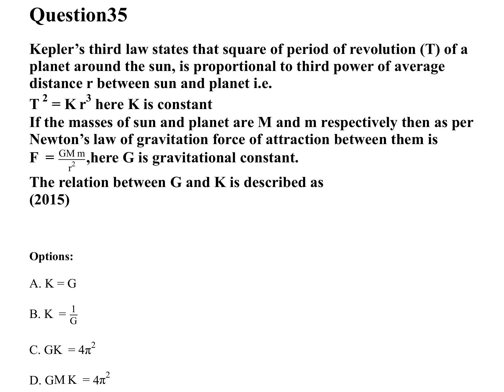 Gravitation question 35