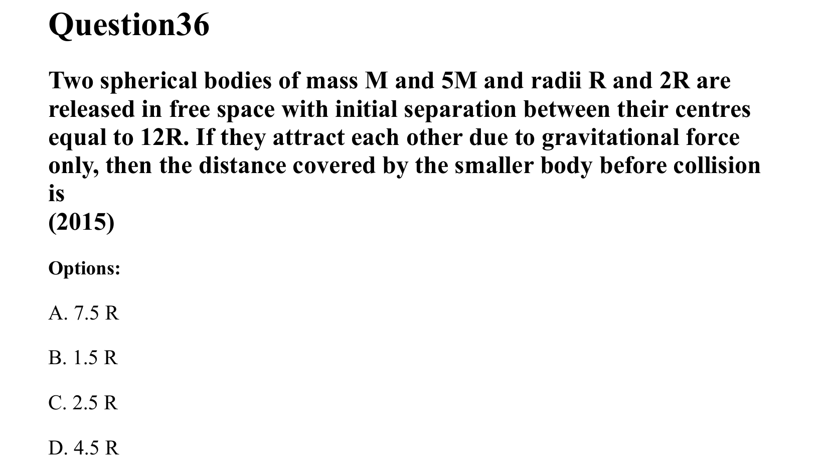 Gravitation question 36
