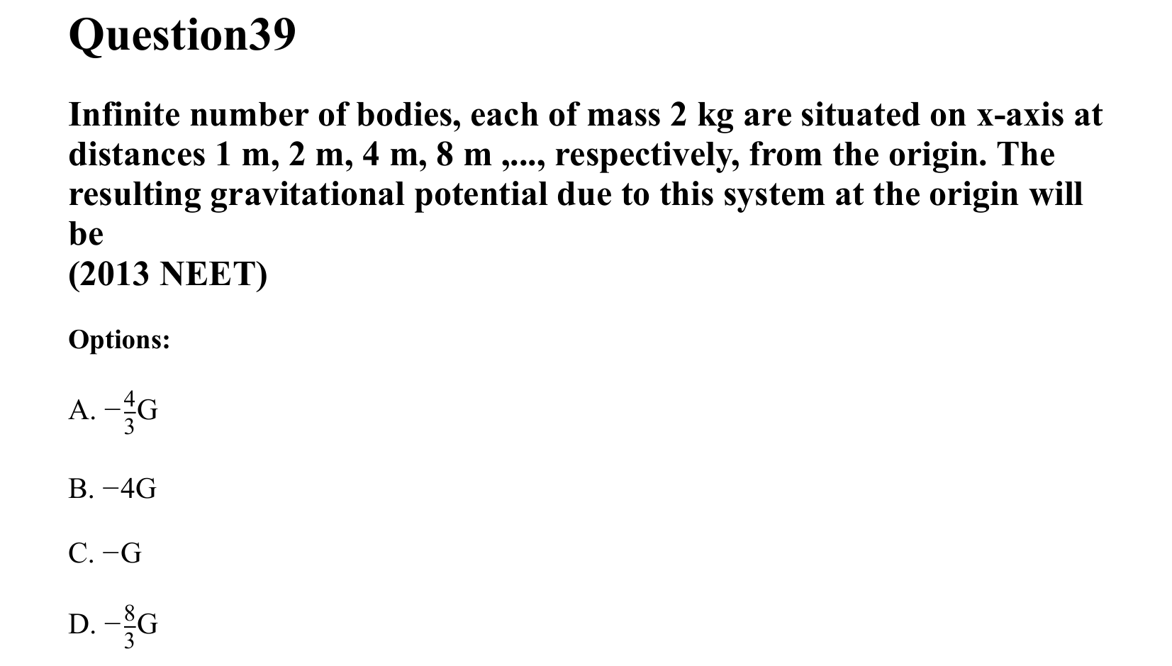 Gravitation question 39