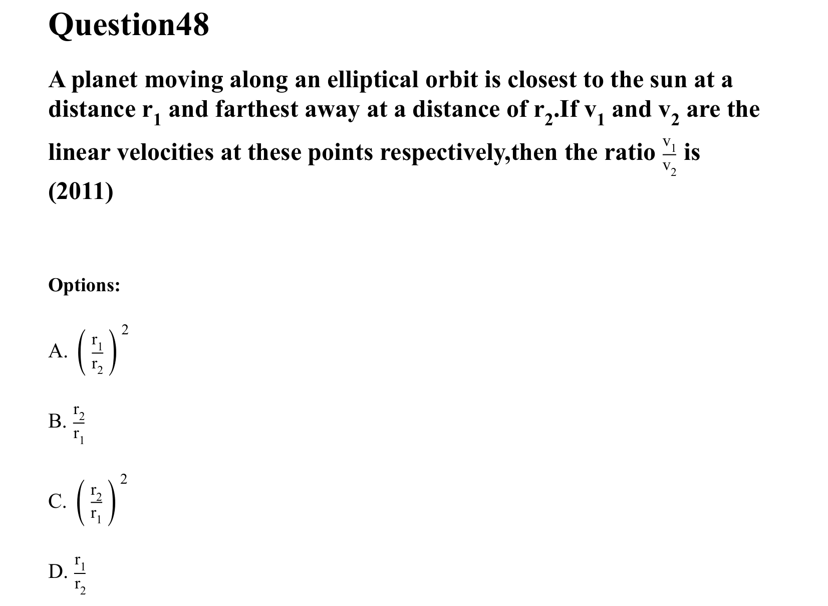 Gravitation question 48