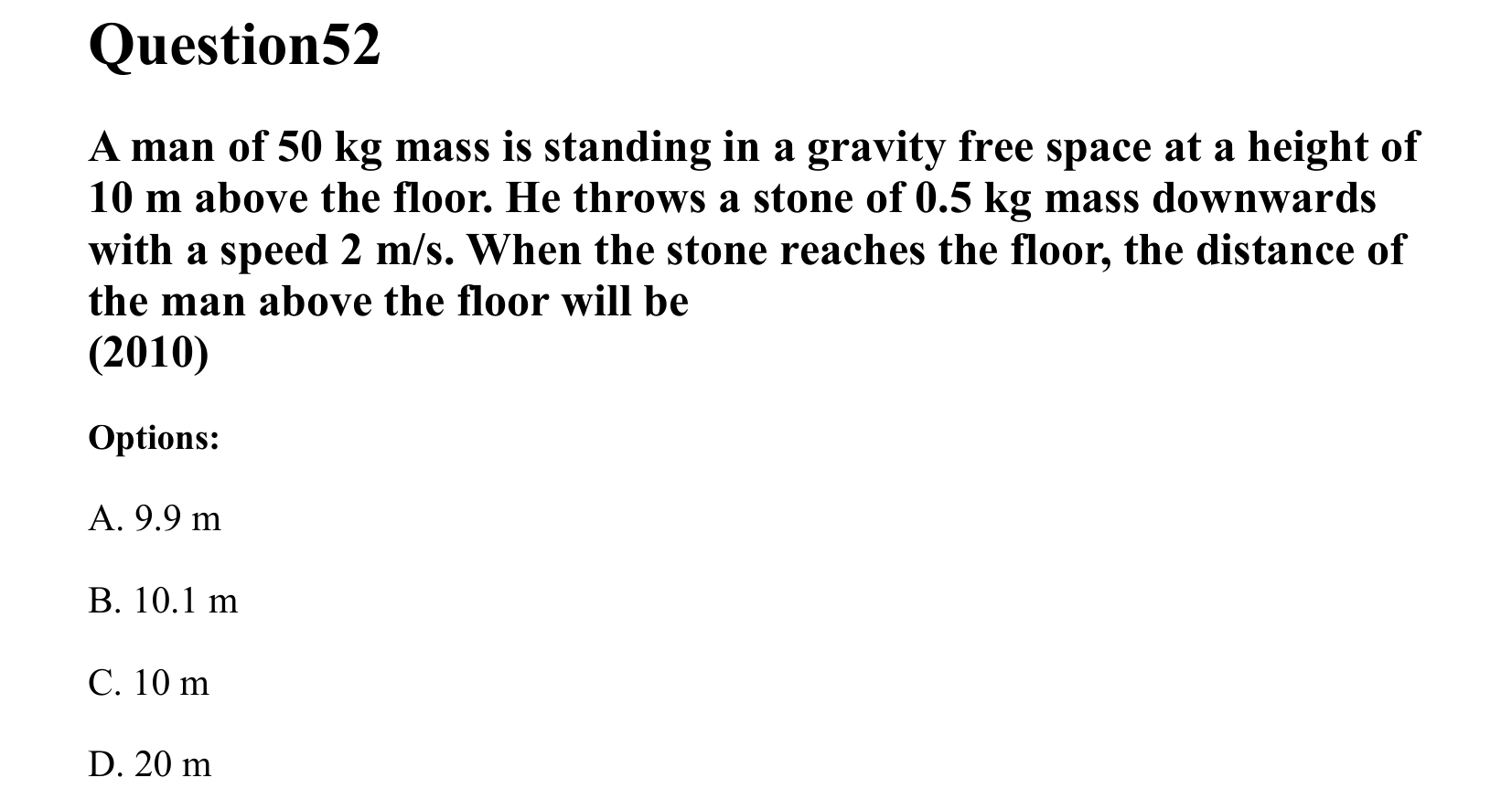 Gravitation question 52
