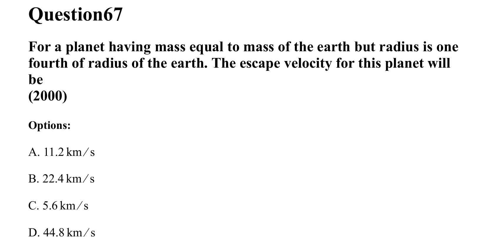 Gravitation question 67
