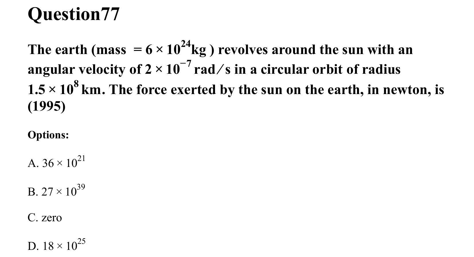 Gravitation question 77