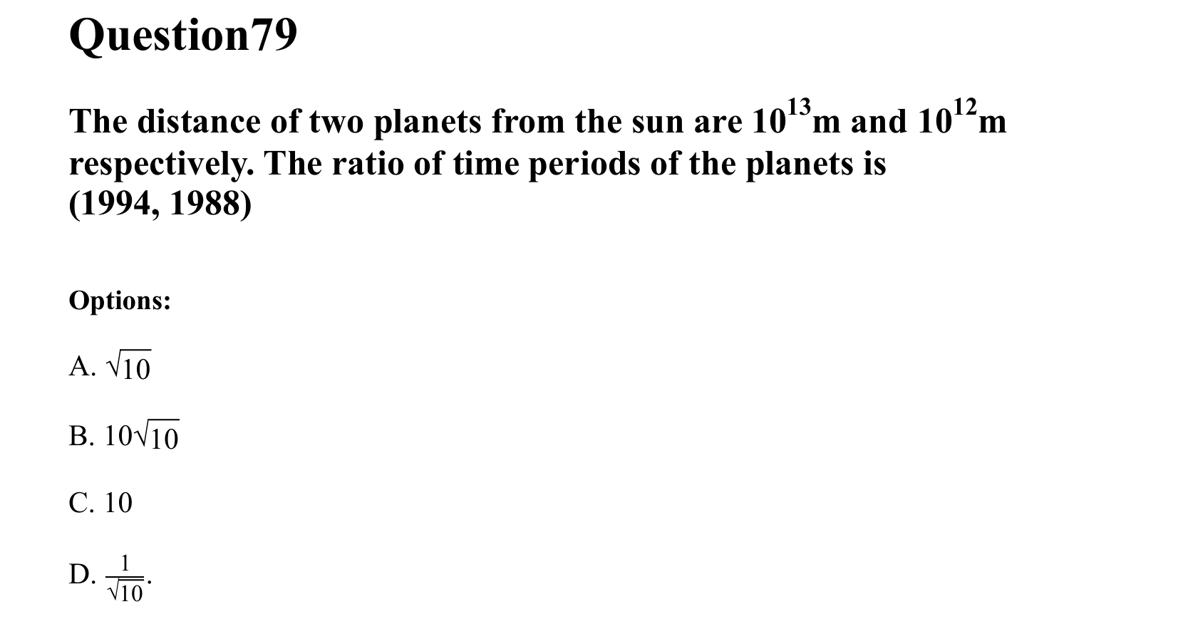 Gravitation question 79