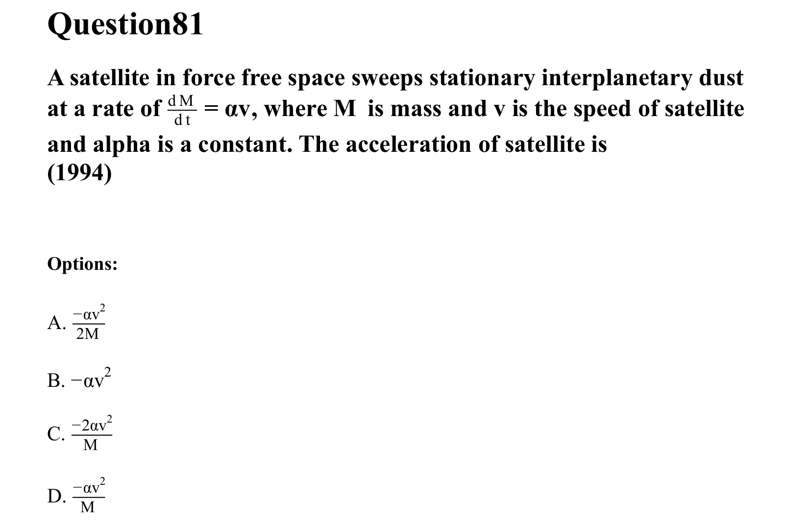 Gravitation question 81