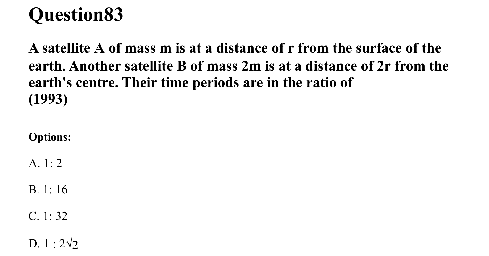 Gravitation question 83