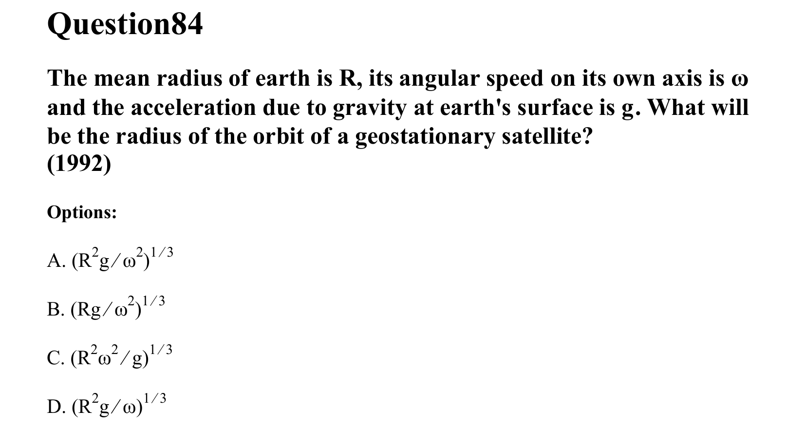 Gravitation question 84