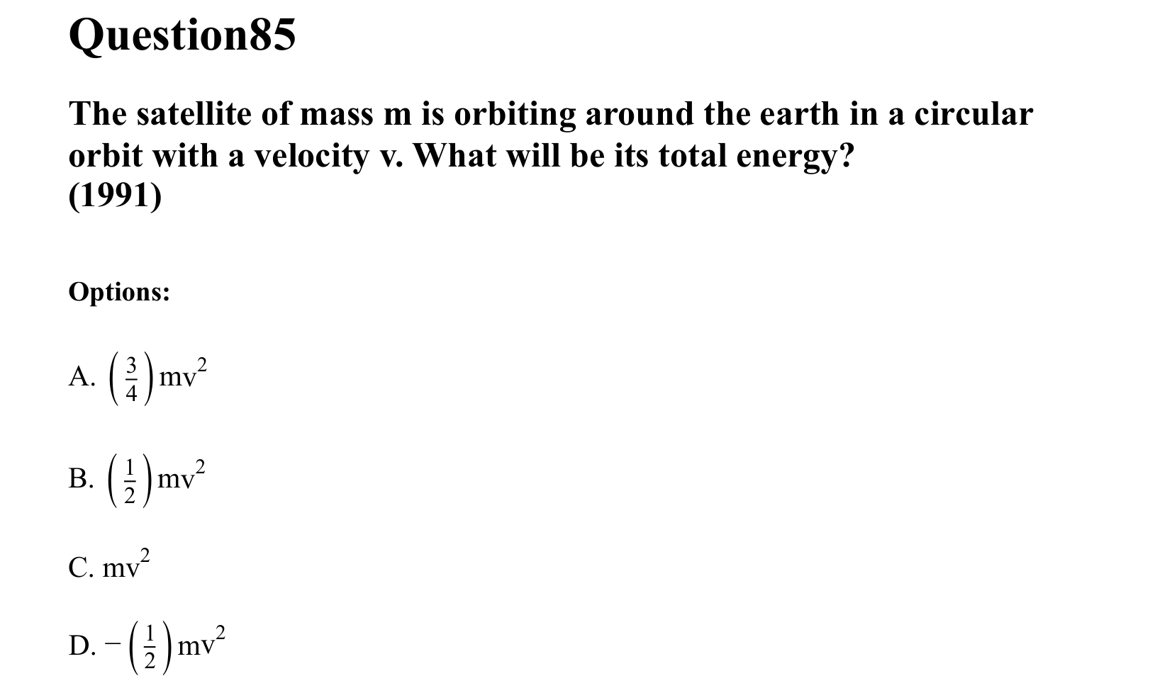 Gravitation question 85
