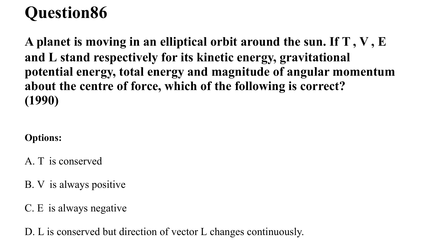 Gravitation question 86