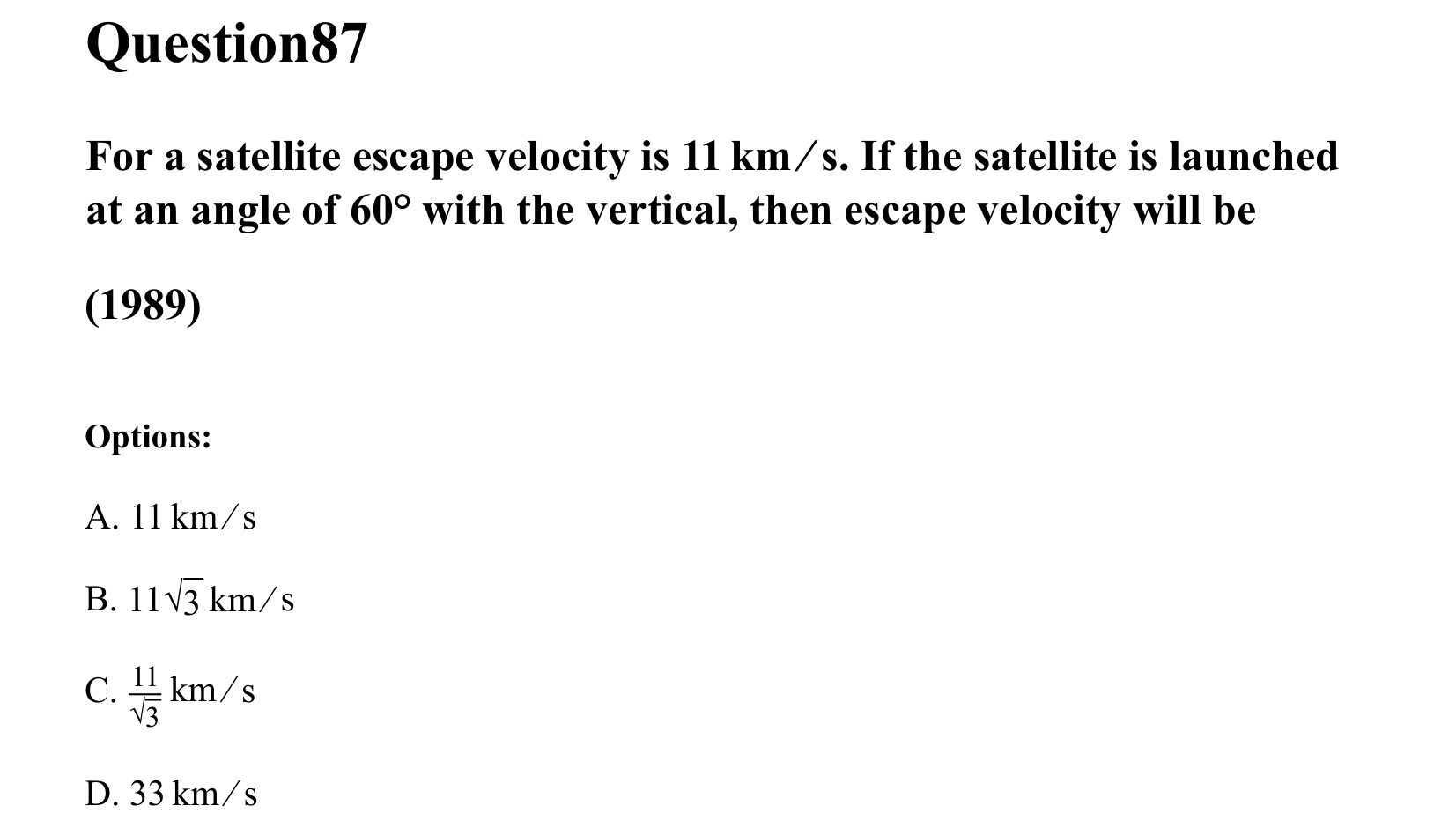 Gravitation question 87