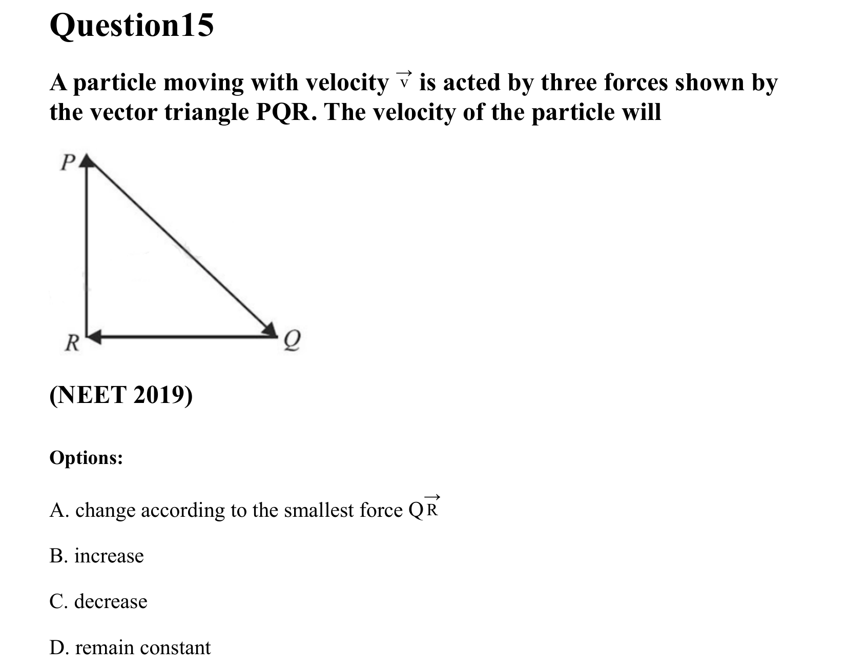 Laws of Motion question 15