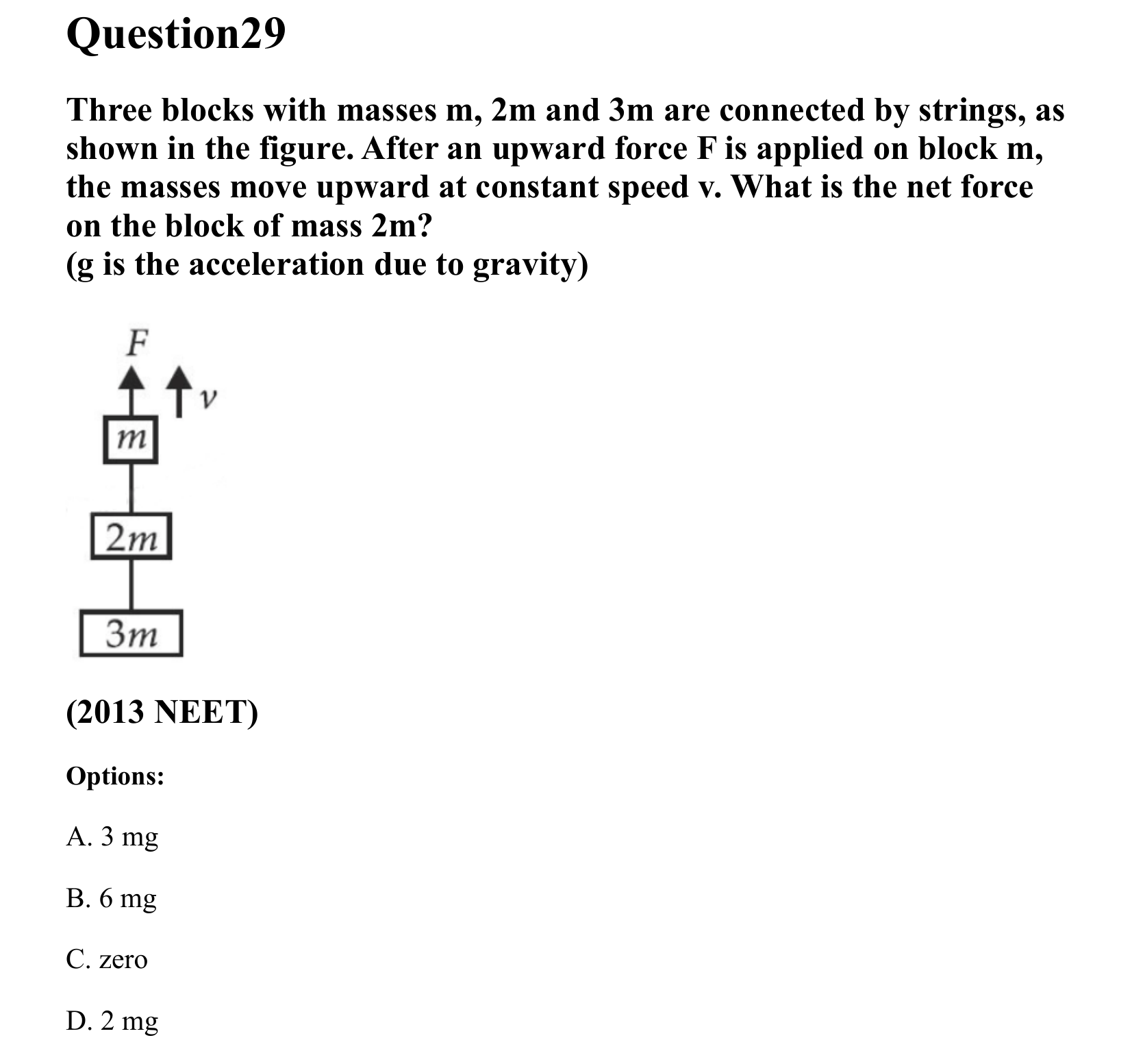 Laws of Motion question 29