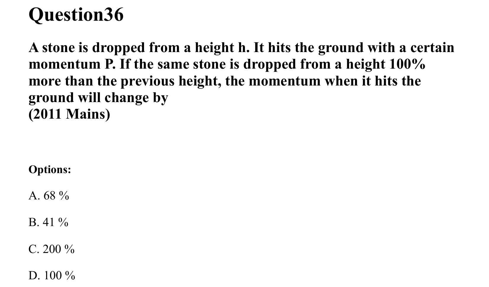 Laws of Motion question 36