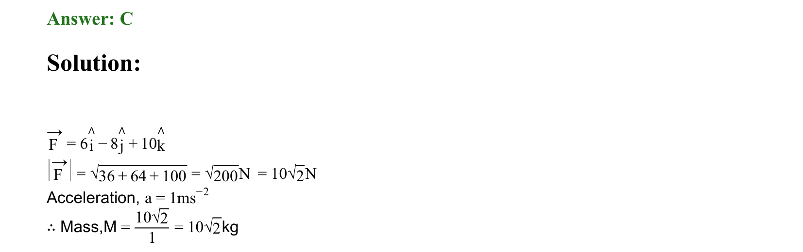 Laws of Motion solution 42