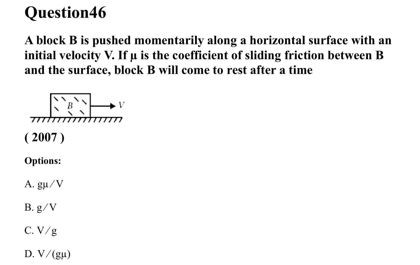 Laws of Motion question 46