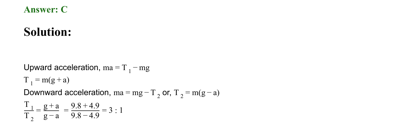 Laws of Motion solution 61