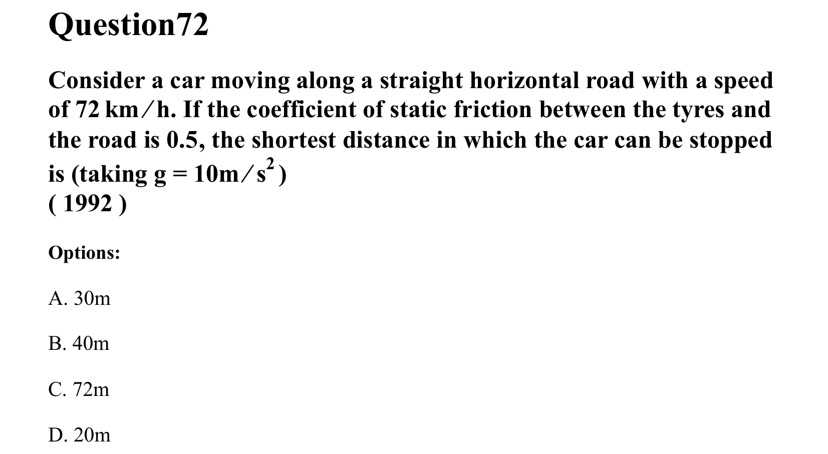 Laws of Motion question 72