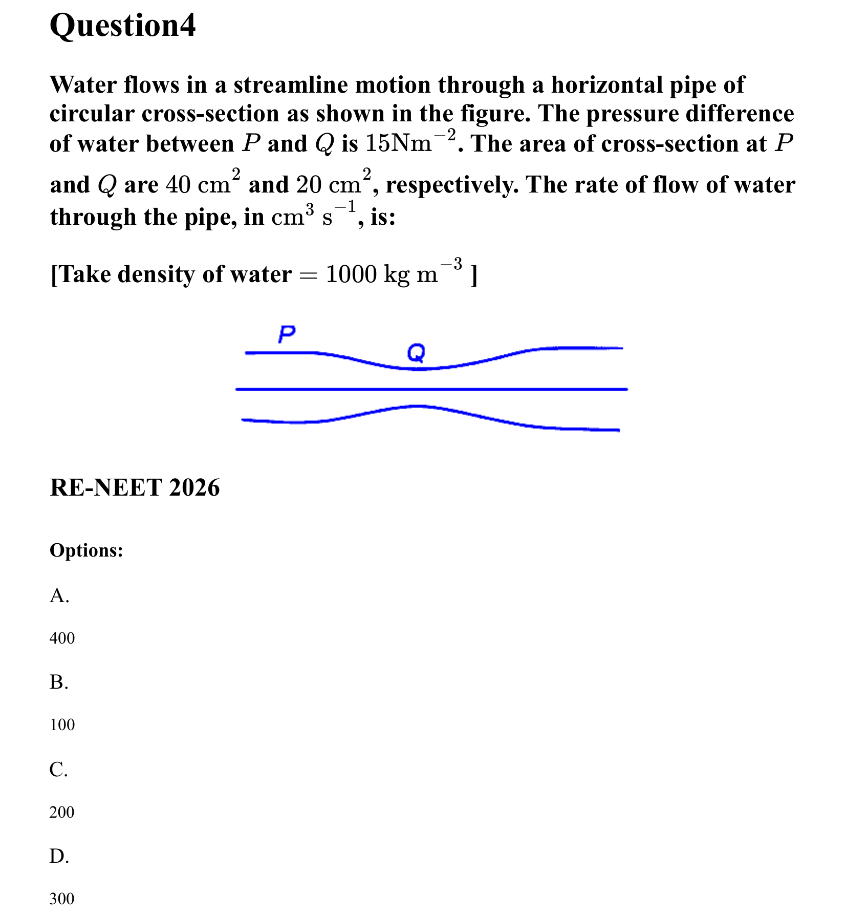 Mechanical Properties of Matter and Fluids question 4