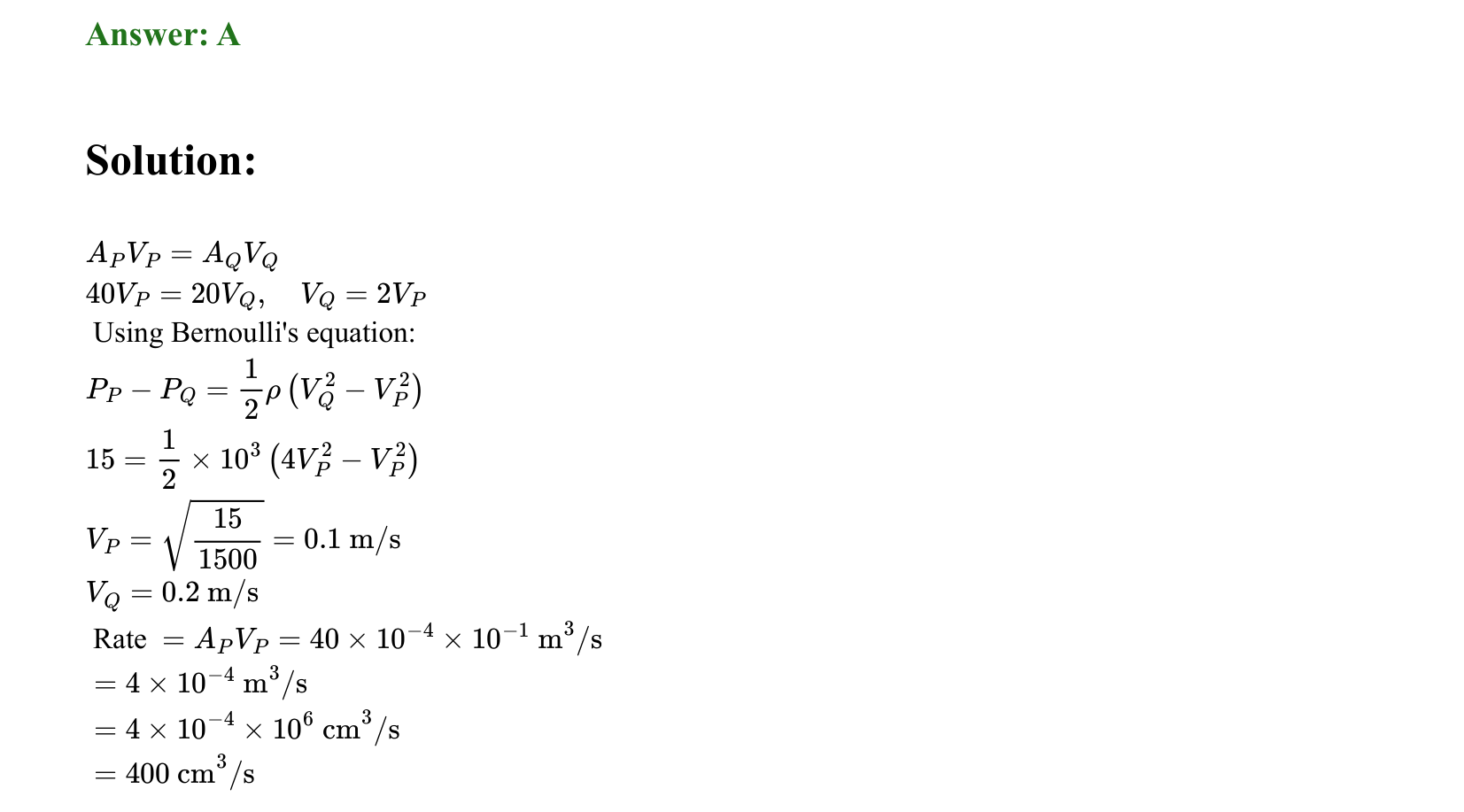 Mechanical Properties of Matter and Fluids solution 4