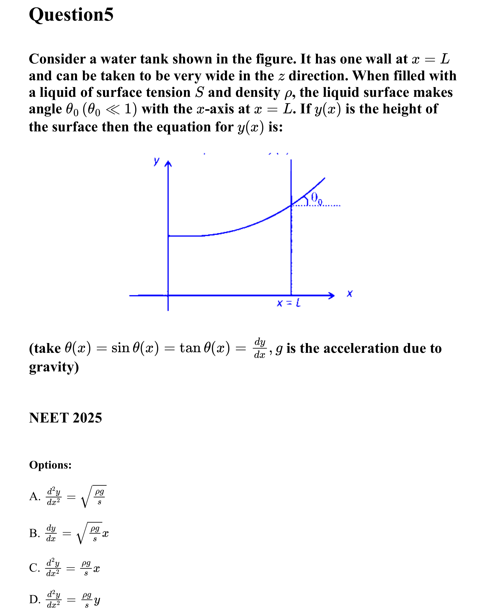 Mechanical Properties of Matter and Fluids question 5