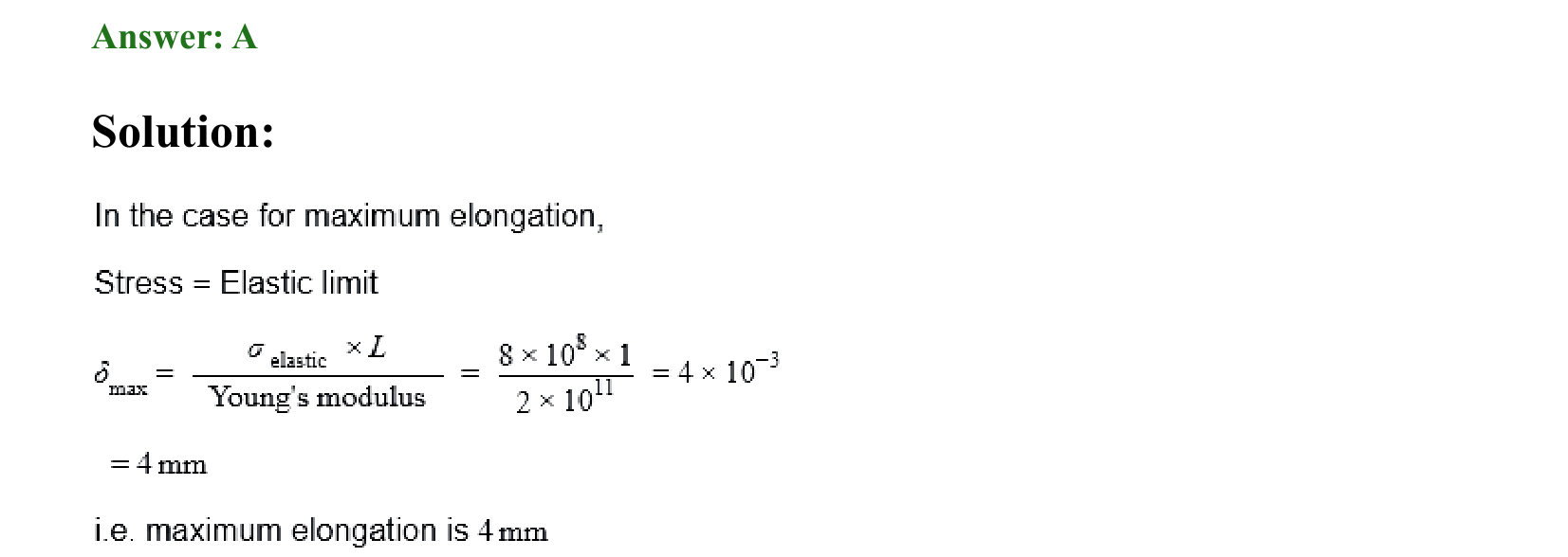 Mechanical Properties of Matter and Fluids solution 7