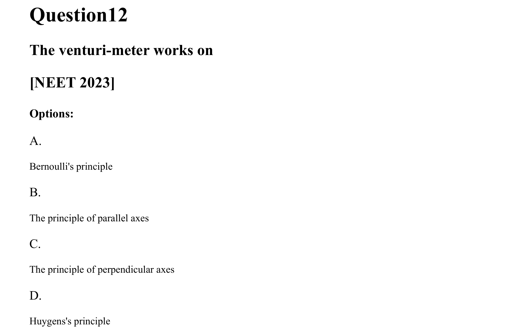 Mechanical Properties of Matter and Fluids question 12