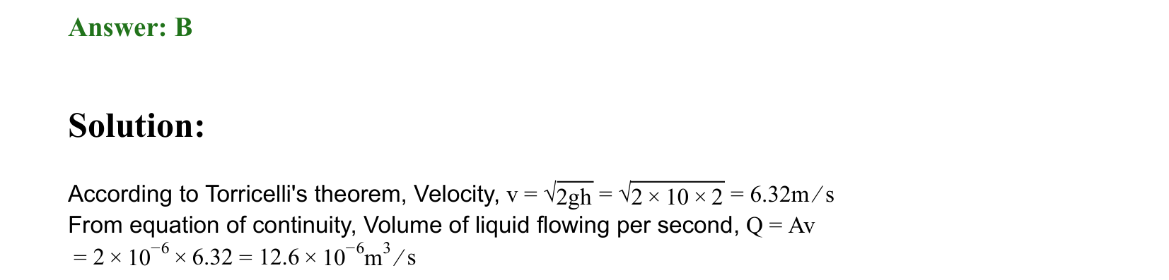 Mechanical Properties of Matter and Fluids solution 26