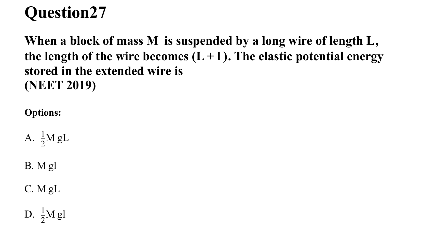 Mechanical Properties of Matter and Fluids question 27