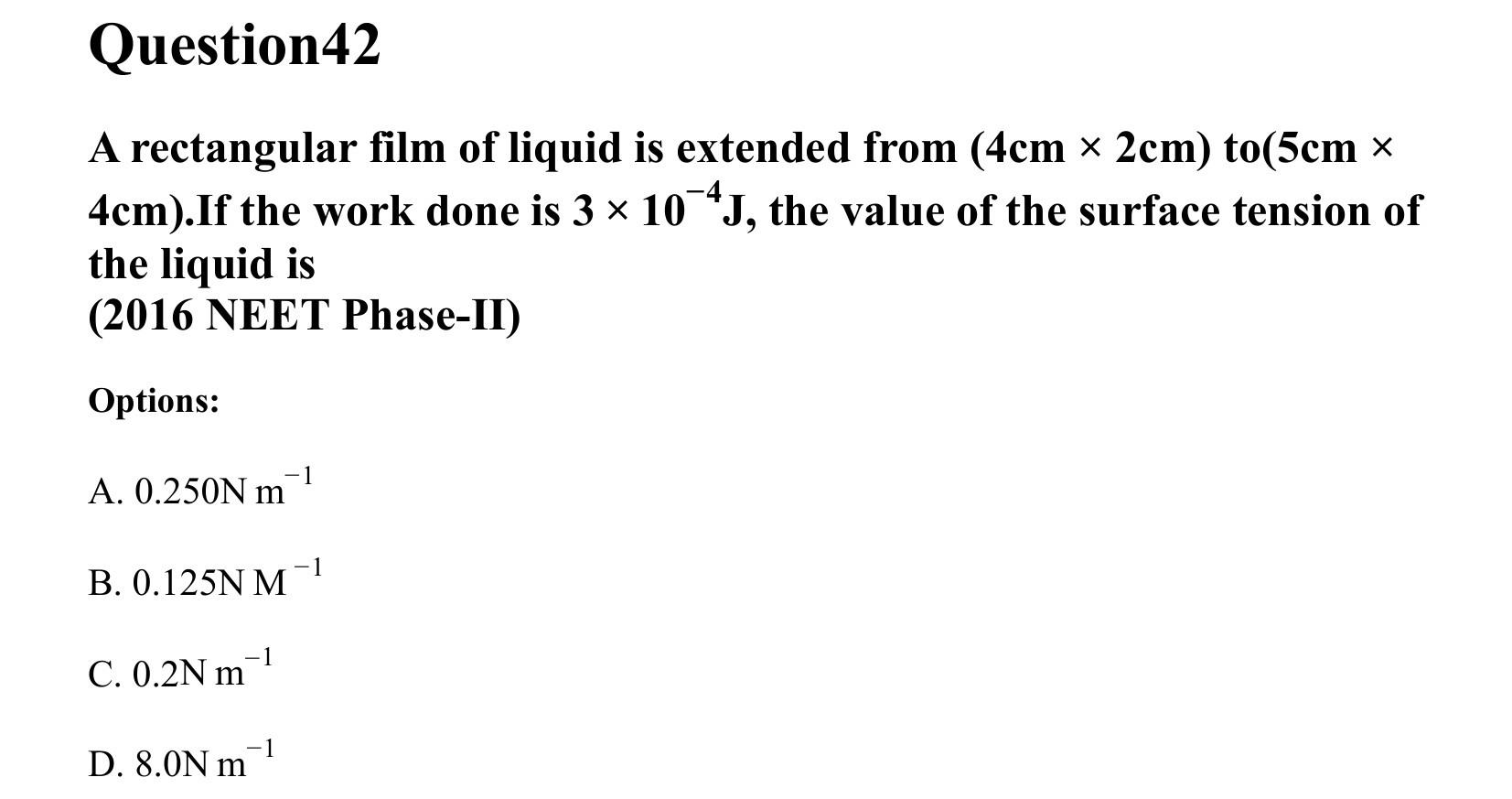 Mechanical Properties of Matter and Fluids question 42