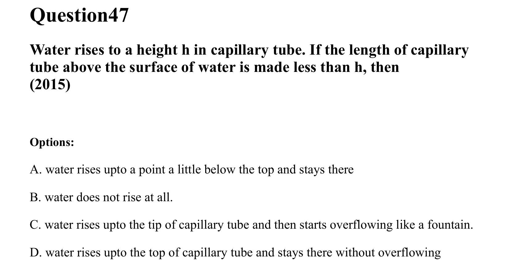 Mechanical Properties of Matter and Fluids question 47