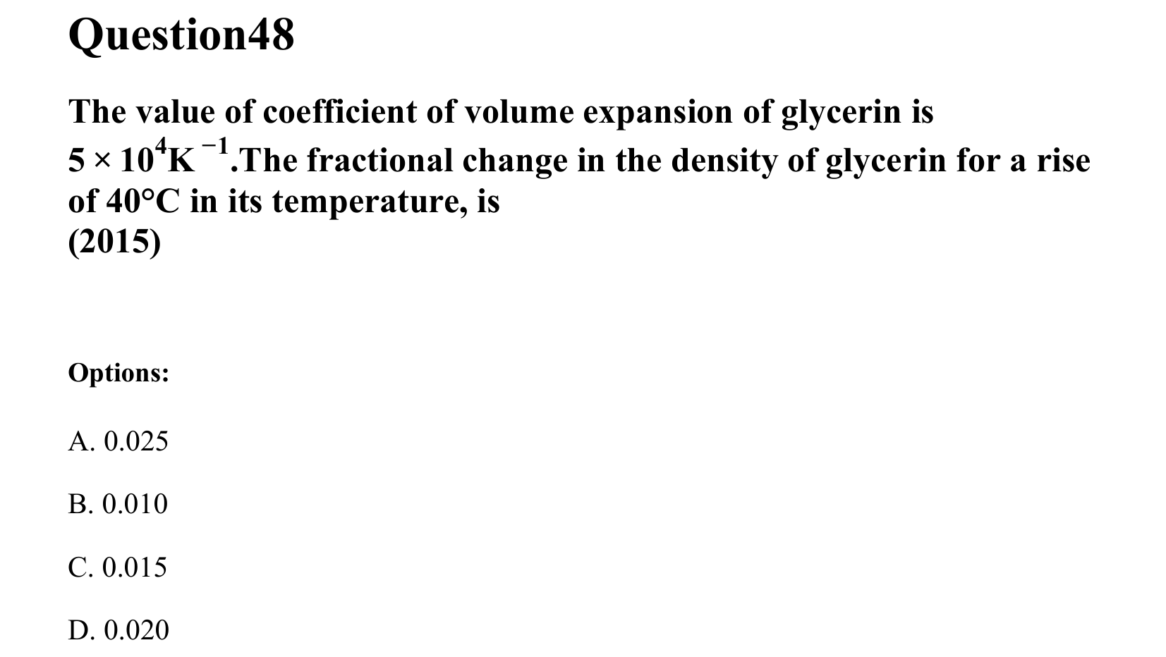 Mechanical Properties of Matter and Fluids question 48