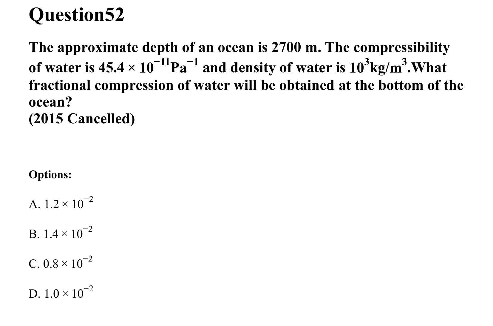 Mechanical Properties of Matter and Fluids question 52