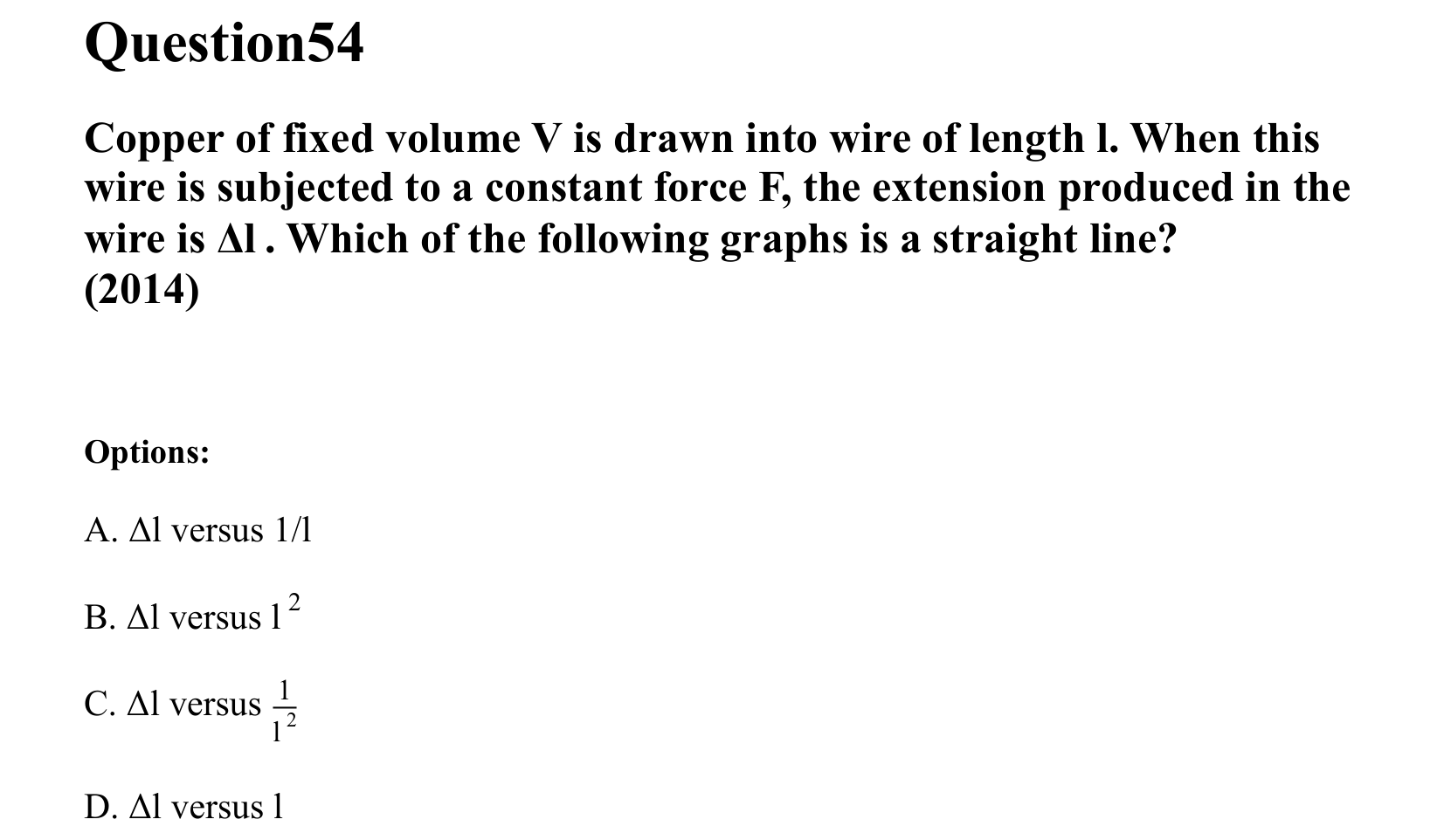 Mechanical Properties of Matter and Fluids question 54