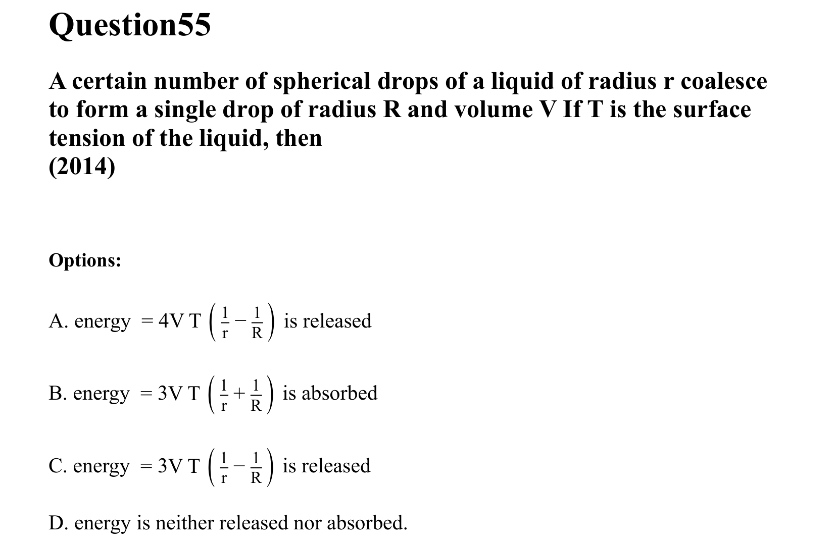 Mechanical Properties of Matter and Fluids question 55