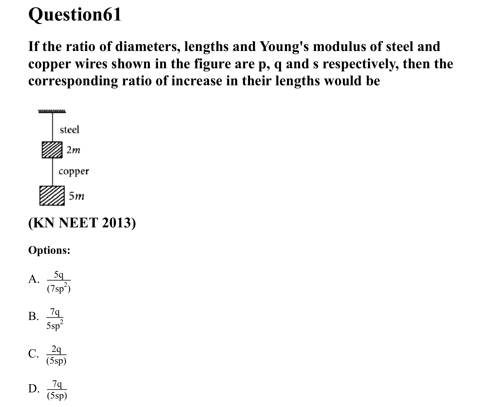 Mechanical Properties of Matter and Fluids question 61