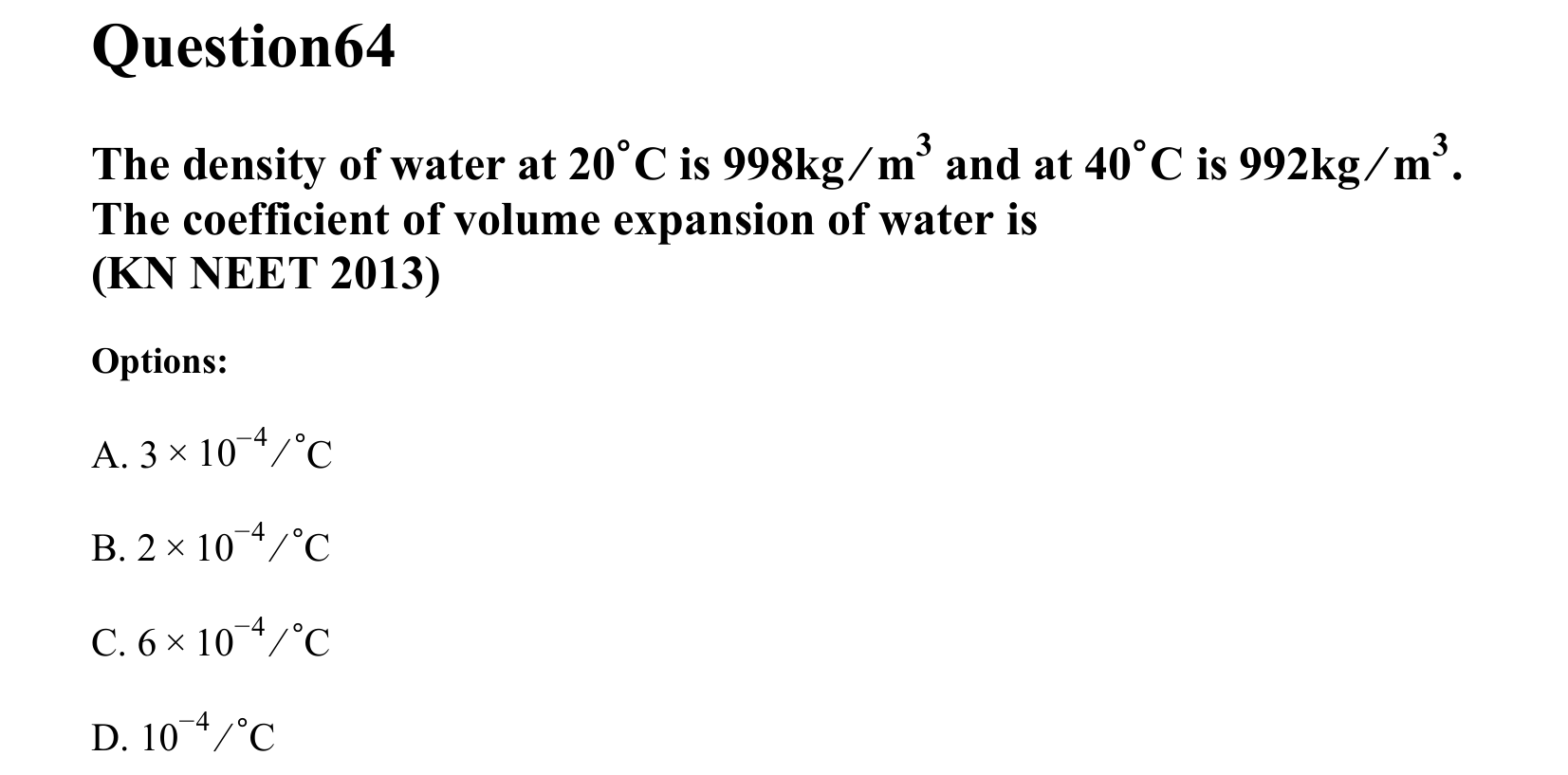 Mechanical Properties of Matter and Fluids question 64