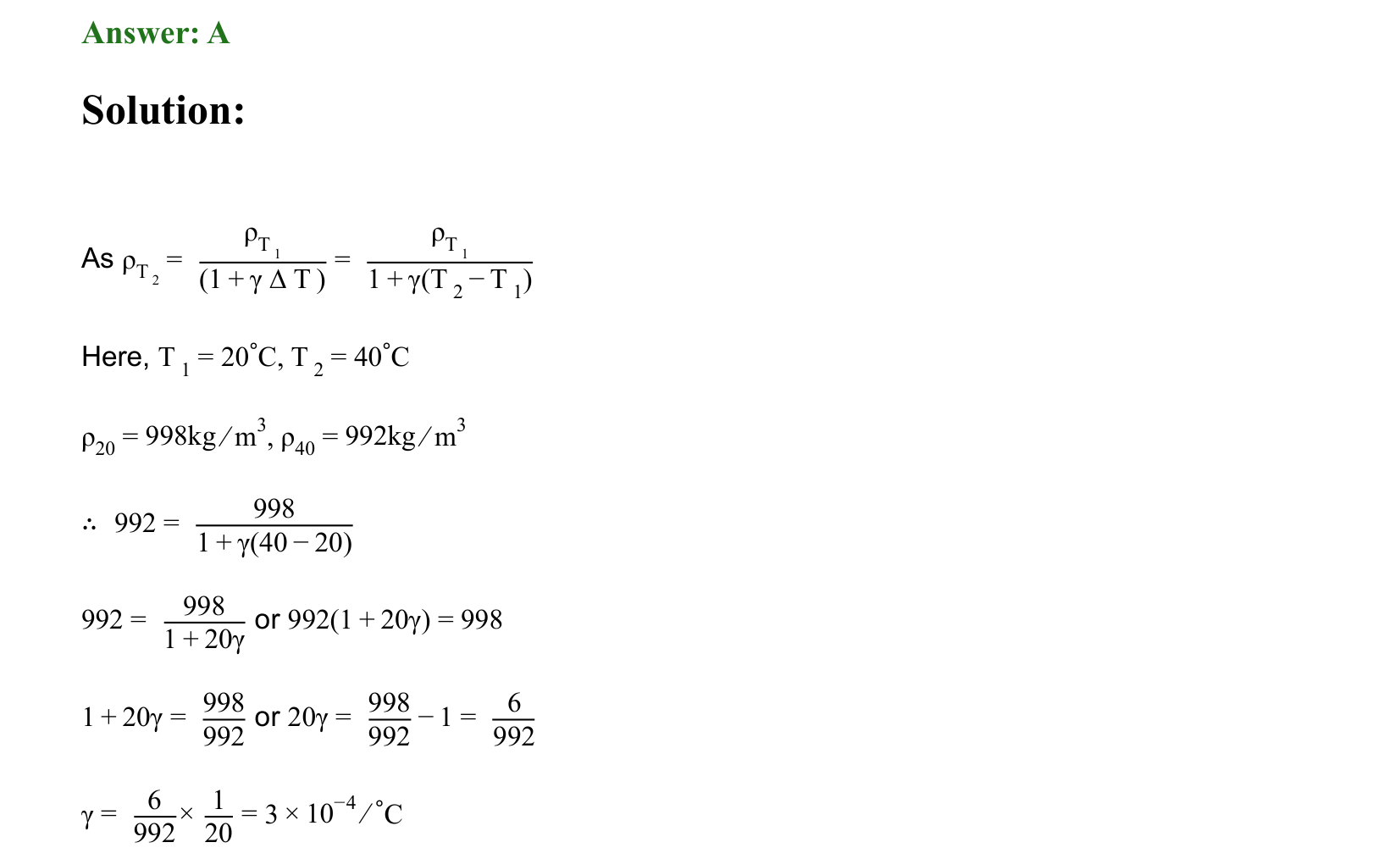 Mechanical Properties of Matter and Fluids solution 64