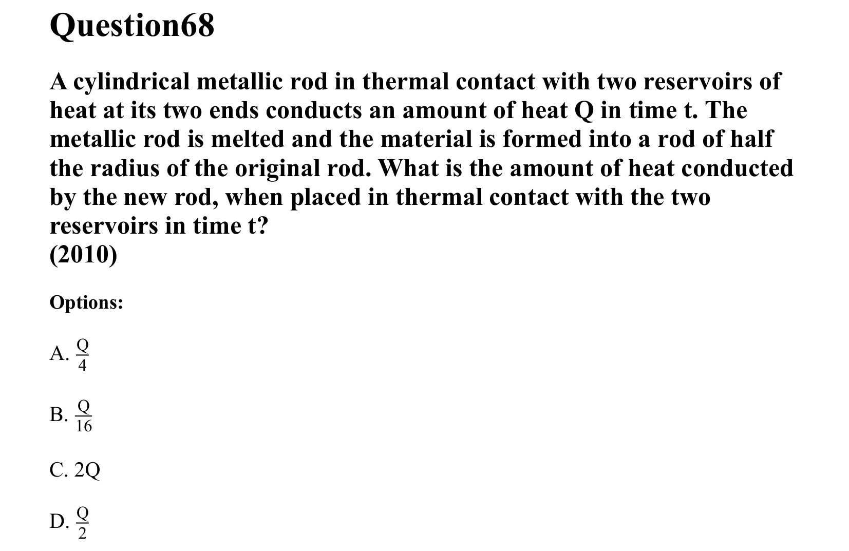 Mechanical Properties of Matter and Fluids question 68