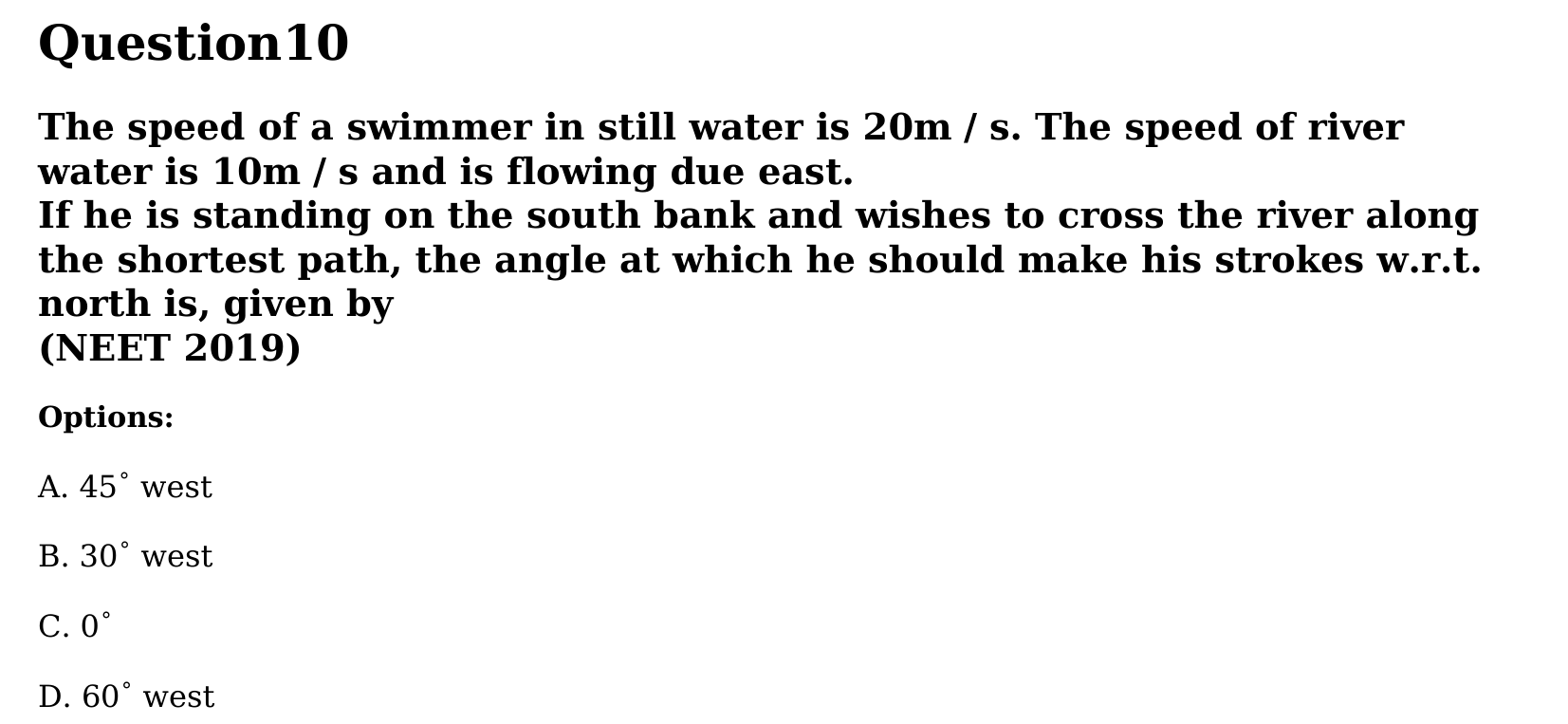 Motion in a Plane question 10