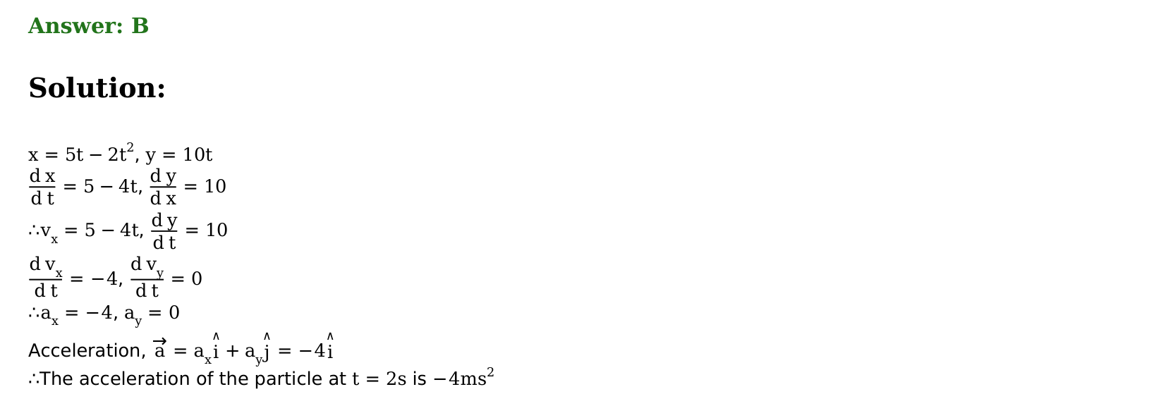 Motion in a Plane solution 14